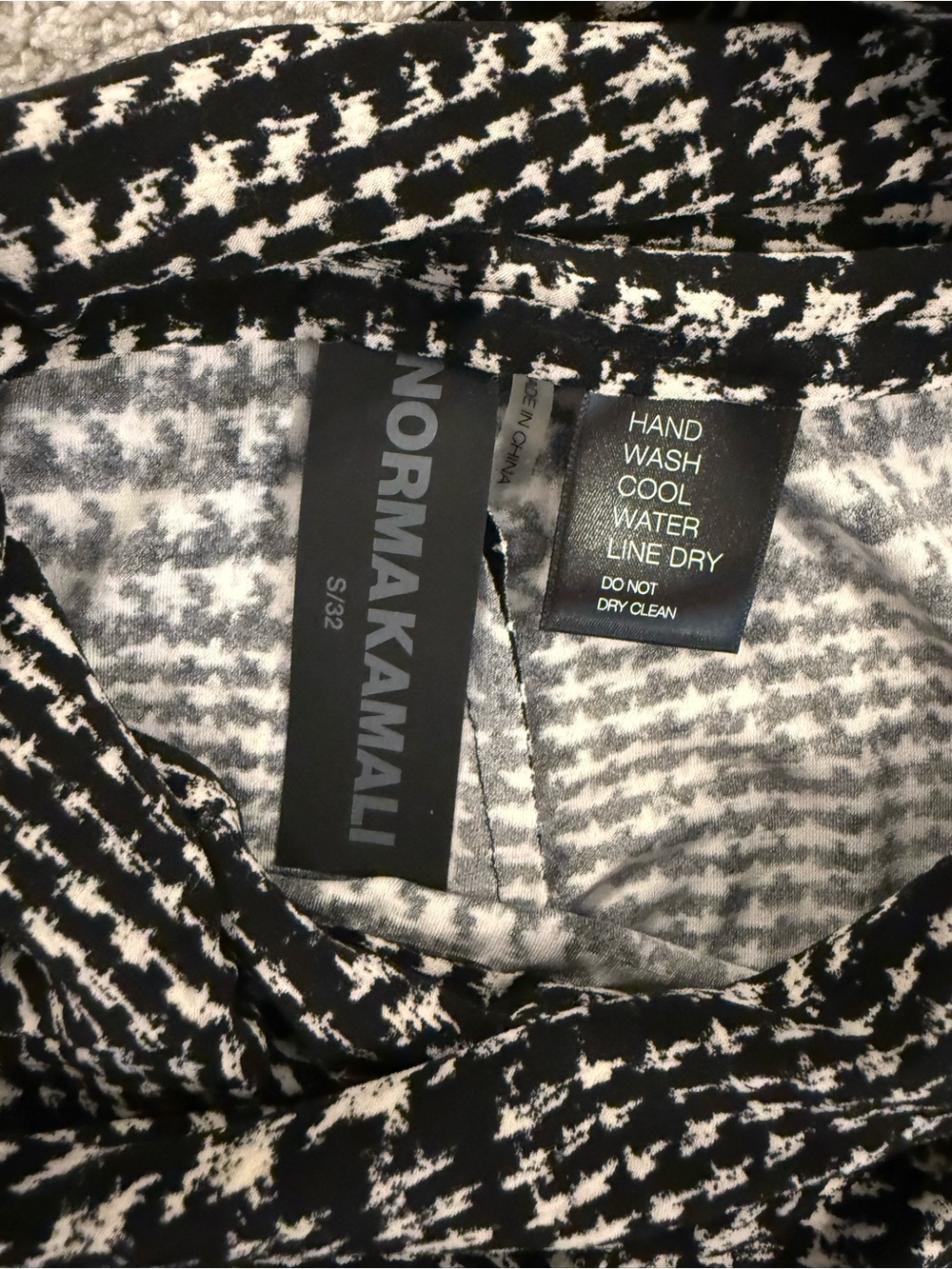 Norma Kamali Black & White Plaid Set - Picture 5 of 6